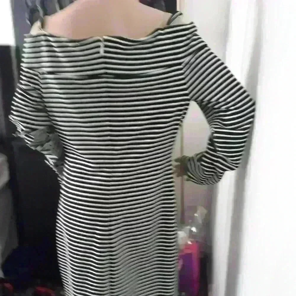 Guess Los Angeles sexy party/cocktail wedding stripe dress Size 14 - Picture 4 of 7